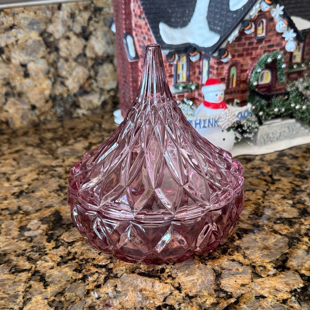 Hershey’s Pink Glass Candy Dish